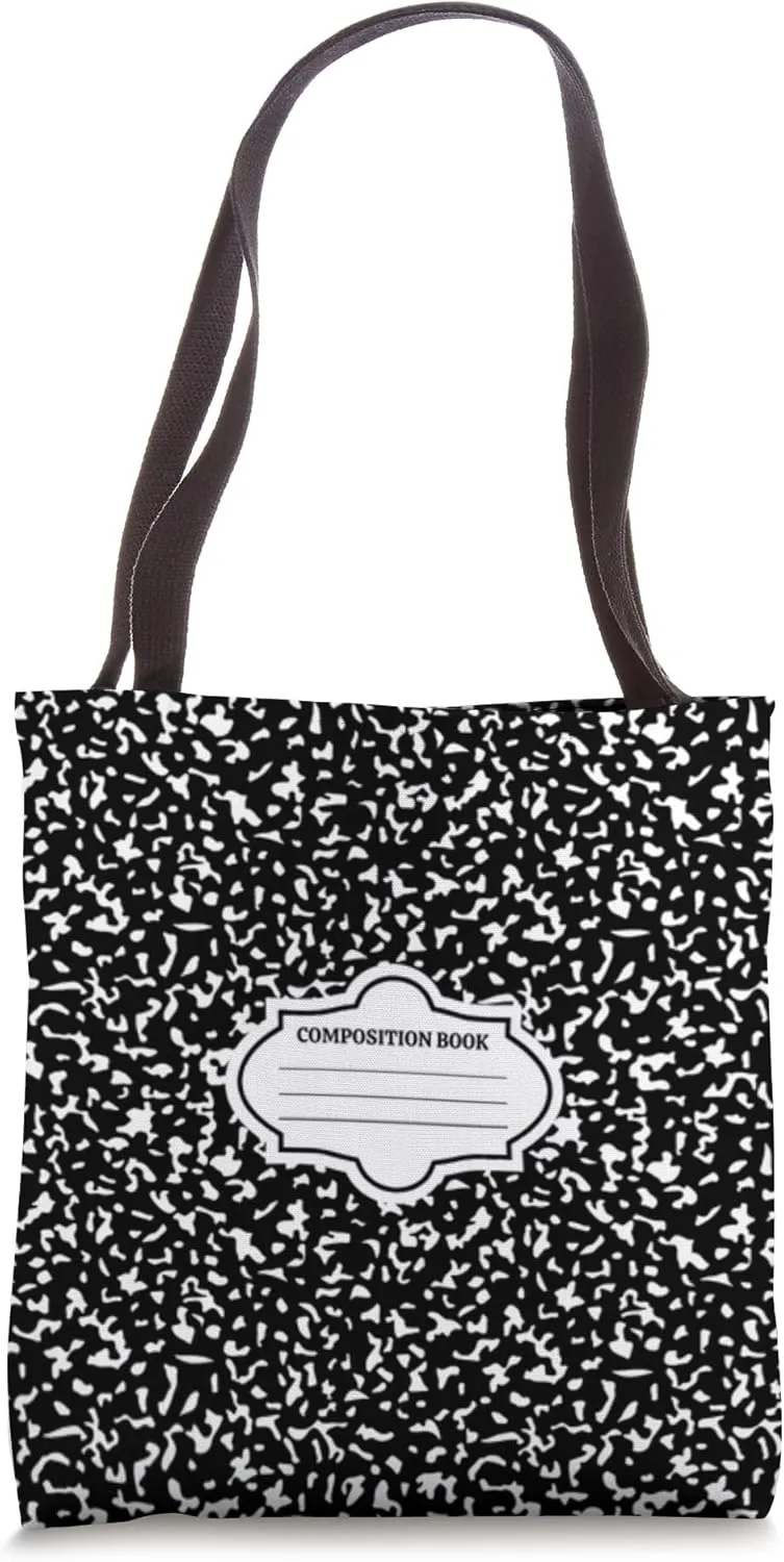 Composition Note Book Back To School Abstract Retro Y2K Cute Tote Bag