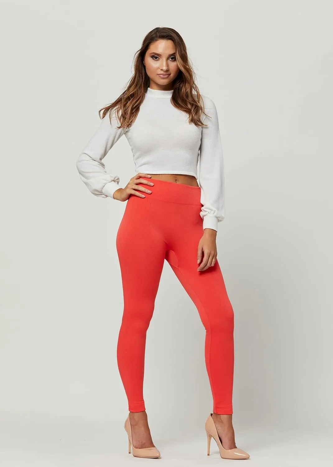 Conceited Fleece Lined Leggings Women - Regular and Plus Size Tights - Premium Fabric in Many Colors