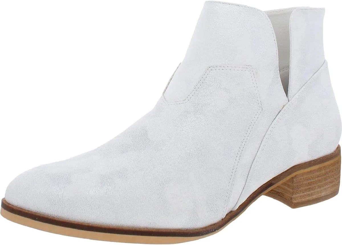 Corkys Boutique Womens Curry Slip-on Faux Leather Metallic Look Ankle Boots