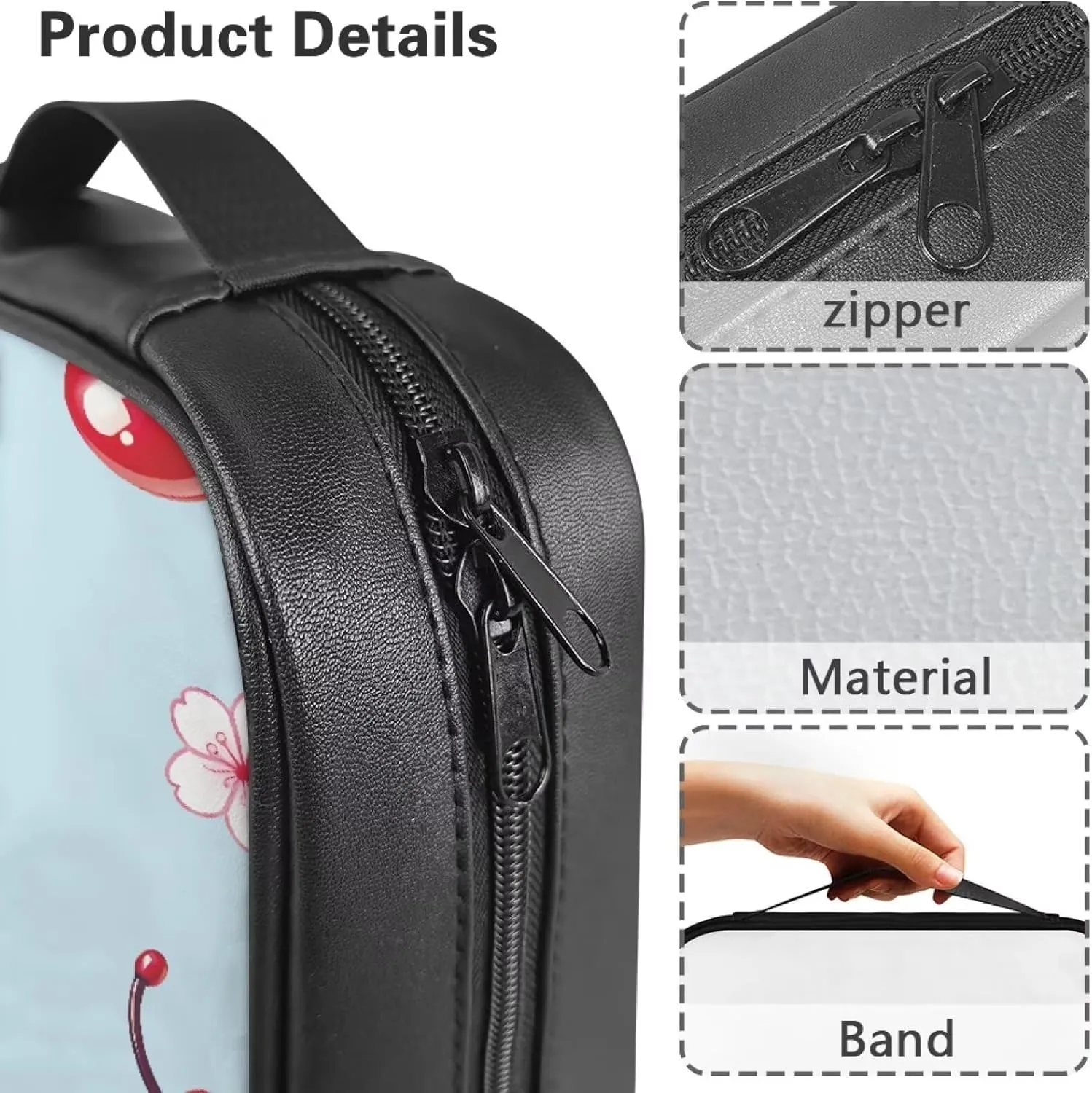 Cow Cherry Cute Bible Cover Case for Women Trendy Waterproof Large Bible Case with Bible Cover for Women Bible Carrying Cases Bible Pack with Top Handle