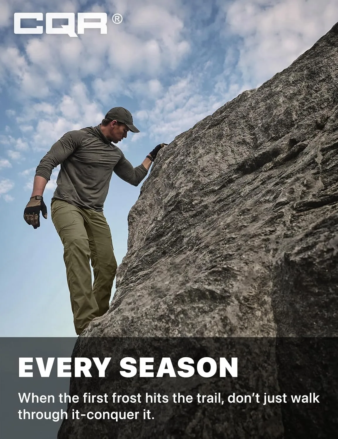 CQR Men's Cool Flex Tactical Pants, Water Resistant Lightweight Stretch Cargo Work Hiking Pants