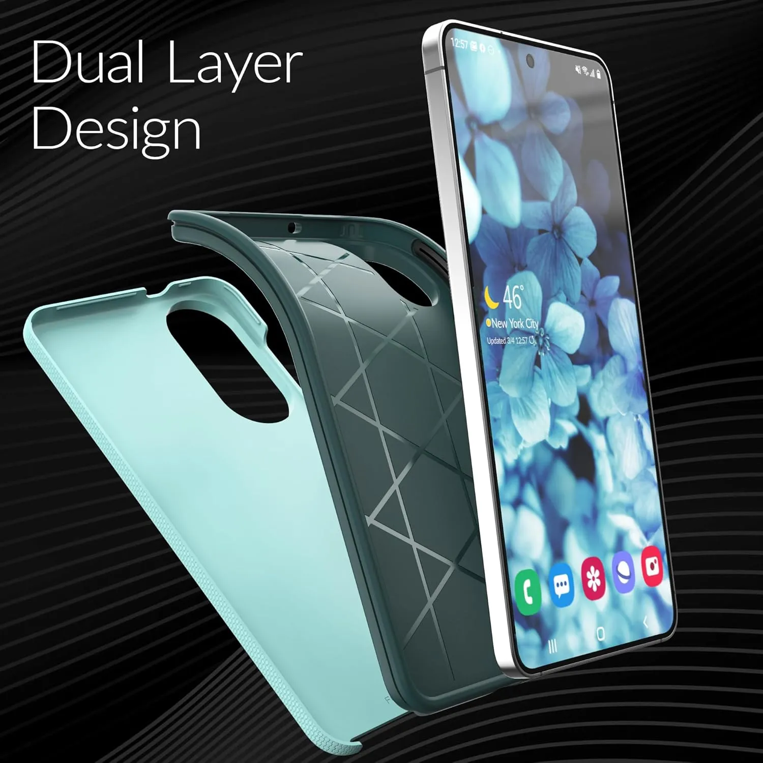Crave Compatible with Samsung Galaxy S25 Edge Case, Shockproof Protection Dual Layer Case for Samsung Galaxy S25 Edge 6.8" - Aqua
