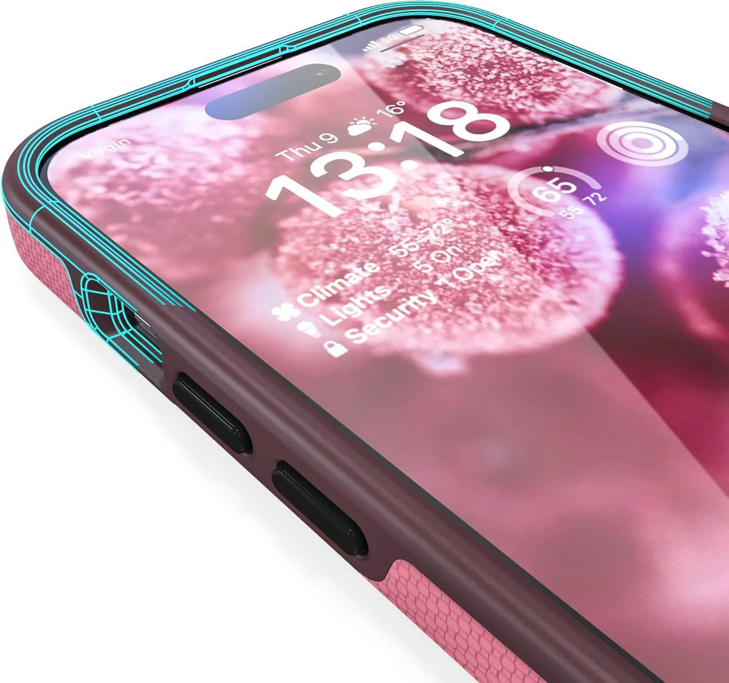Crave Dual Guard Compatible with iPhone 15 Case, Compatible with MagSafe Shockproof Protection Dual Layer Case for Apple iPhone 15 (6.1") - Berry