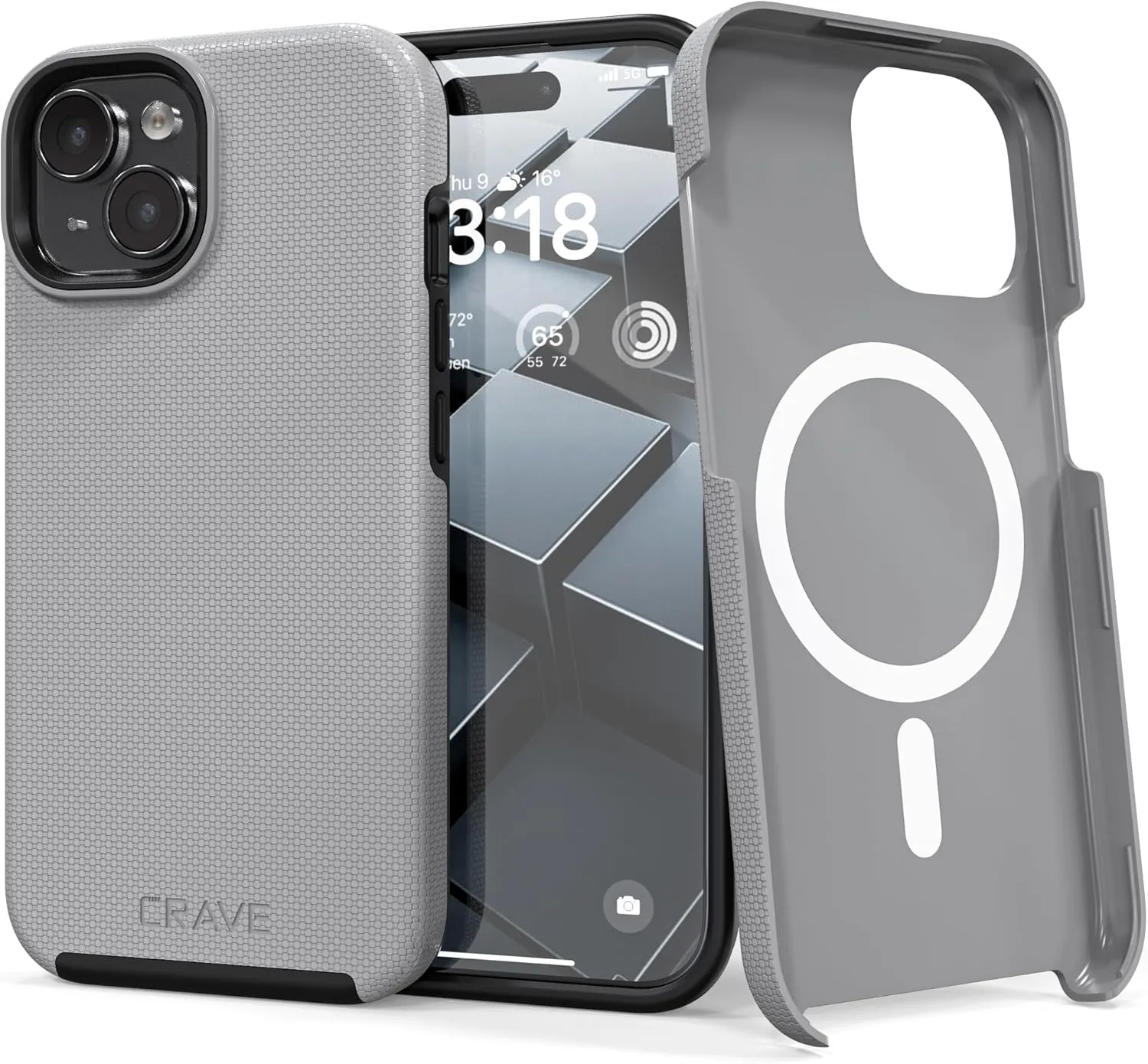 Crave Dual Guard Compatible with iPhone 15 Case, Compatible with MagSafe Shockproof Protection Dual Layer Case for Apple iPhone 15 (6.1") - Slate