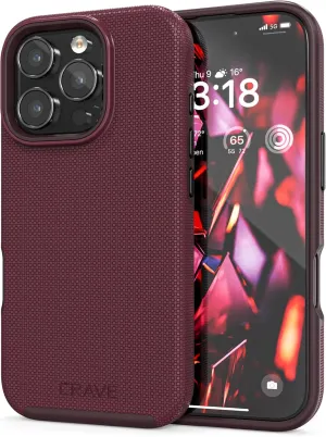 Crave Dual Guard Compatible with iPhone 16 Pro Case, Compatible with MagSafe Shockproof Protection Dual Layer Case for Apple iPhone 16 Pro (6.3") - Berry