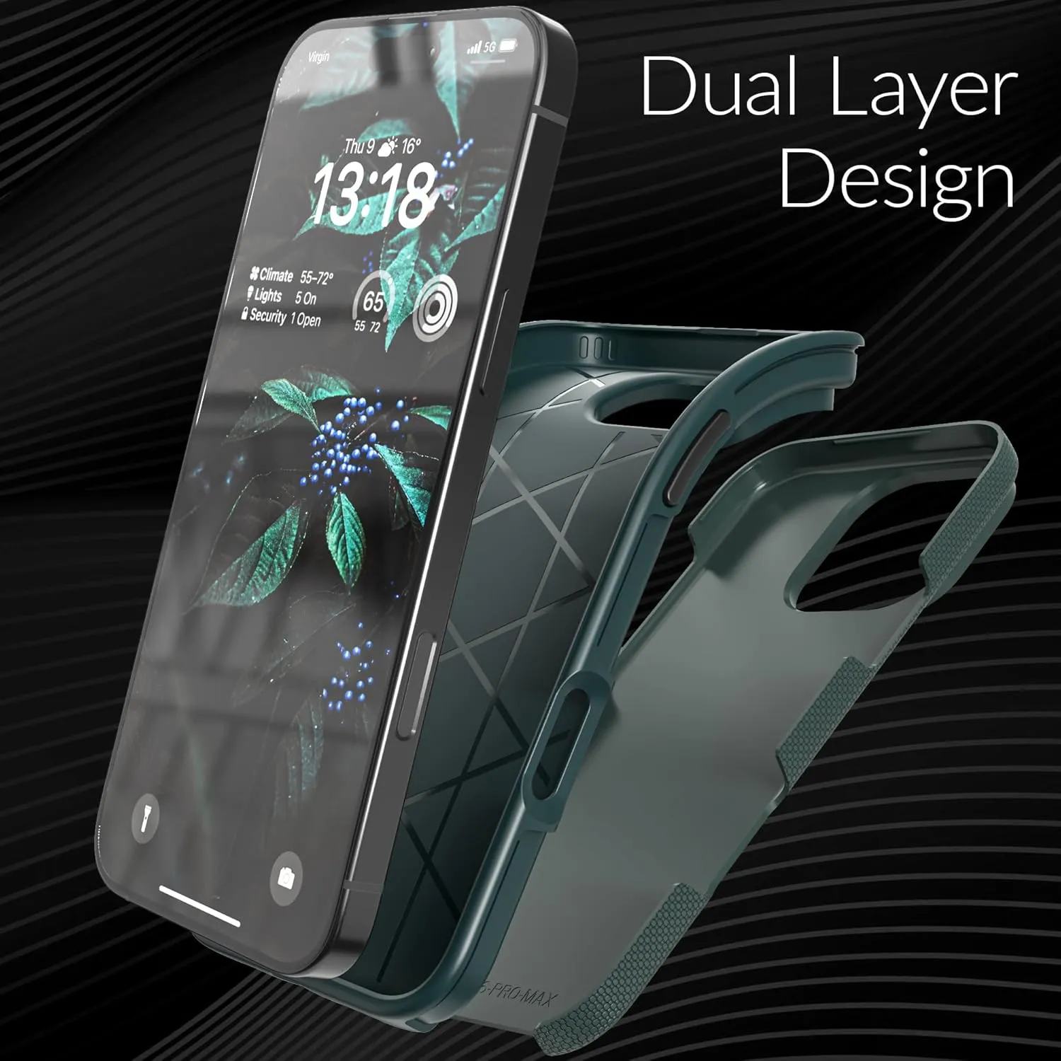 Crave Dual Guard Compatible with iPhone 16 Pro Max Case, Compatible with MagSafe Shockproof Protection Dual Layer Case for Apple iPhone 16 Pro Max (6.9") - Forest Green