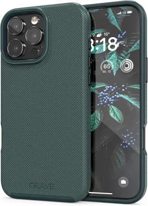 Crave Dual Guard Compatible with iPhone 16 Pro Max Case, Compatible with MagSafe Shockproof Protection Dual Layer Case for Apple iPhone 16 Pro Max (6.9") - Forest Green