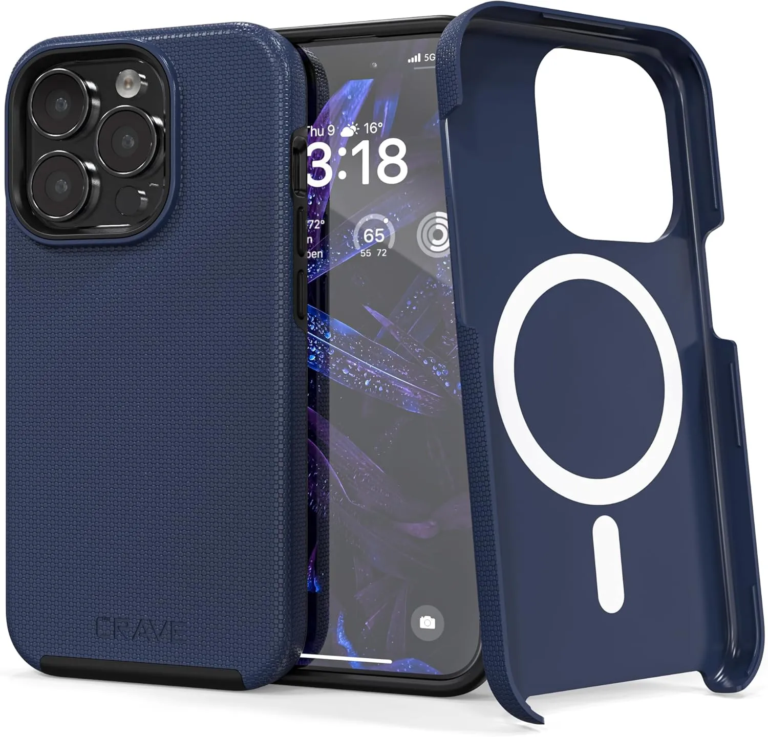 Crave Dual Guard for iPhone 15 Pro Case, Compatible with MagSafe Shockproof Protection Dual Layer Case for Apple iPhone 15 Pro (6.1") - Navy