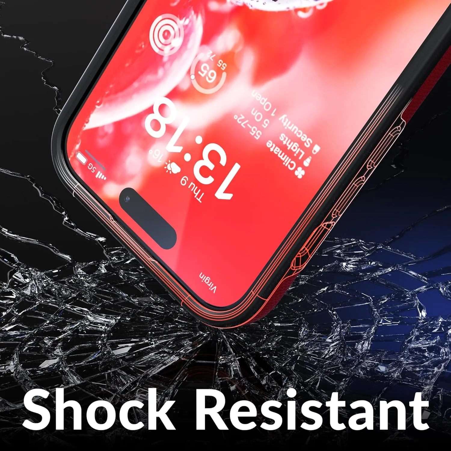 Crave Dual Guard for iPhone 15 Pro Case, Compatible with MagSafe Shockproof Protection Dual Layer Case for Apple iPhone 15 Pro (6.1") - Red