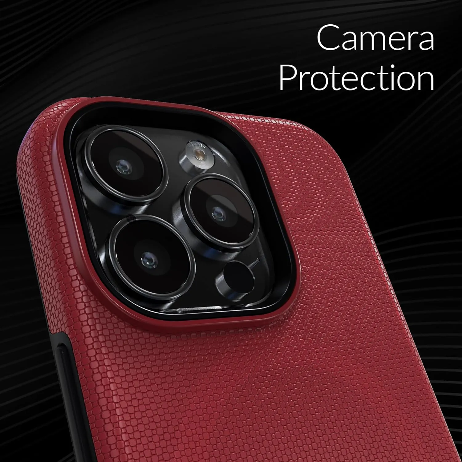 Crave Dual Guard for iPhone 15 Pro Case, Compatible with MagSafe Shockproof Protection Dual Layer Case for Apple iPhone 15 Pro (6.1") - Red