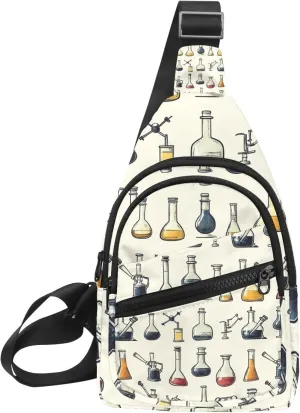 Crossbody Bags for Women Men chemical lab scientific experiment (3) Sling Bag Bakpack Casual Chest Bag with Convertible Shoulder Strap