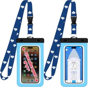 Cruise On Lanyards Waterproof Phone Pouch w/Touch Screen, Extra Large Dry Case for 7” Phones (iPhone 15 14 13 Max, Galaxy S24 Ultra, Pixel 8, OnePlus 12, Motorola) – 2-Pack for Travel & Beach Safety