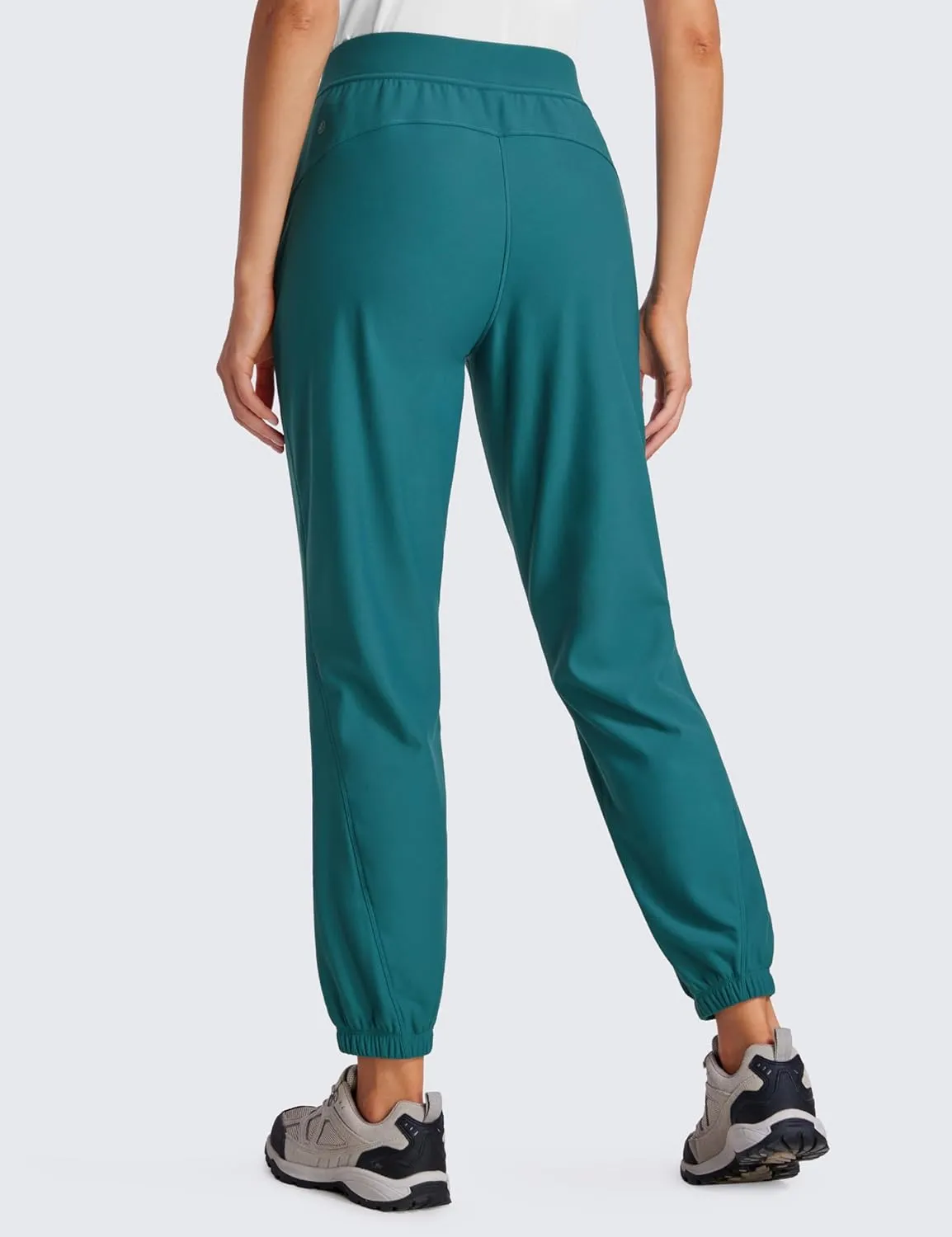 CRZ YOGA Fleece Lined Joggers for Women Thermal Water Resistant Ski Hiking Workout Travel Casual Pants Sweatpants Warm Pocket