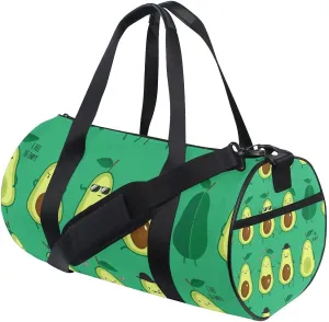 Cute Avocados Travel Duffle Bag Sports Luggage Bag with Backpack Tote Gym Bag for Man and Women