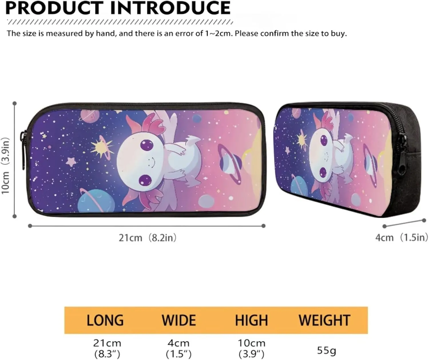 Cute Axolotl Backpack for School Kids Girls 7-8 8-9 9-10 School Bag and Lunch Bag Pencil Case Galaxy Bookbag for Elementary Middle Students Book Bags 15.6 Inch Back Pack Casual Daypack