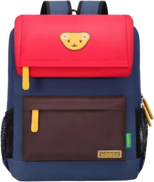 Cute Bear Kids School Backpack for Children Elementary School Bags Girls Boys Bookbags (Red/Coffee/Royalblue, Small)