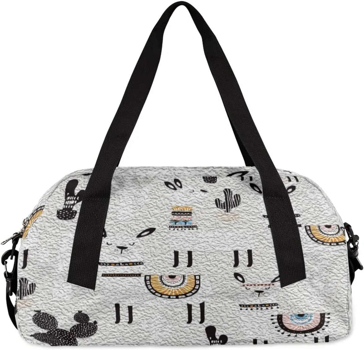 Cute Camel Llama Alpaca Cactus Kids Duffel Bag for Girls Boys Teens, Oil Painting Dance Bag Overnight Small Duffel Bag Carry On Weekend Sports Gym Travel Bag for School Practice Gymnastics Ballet