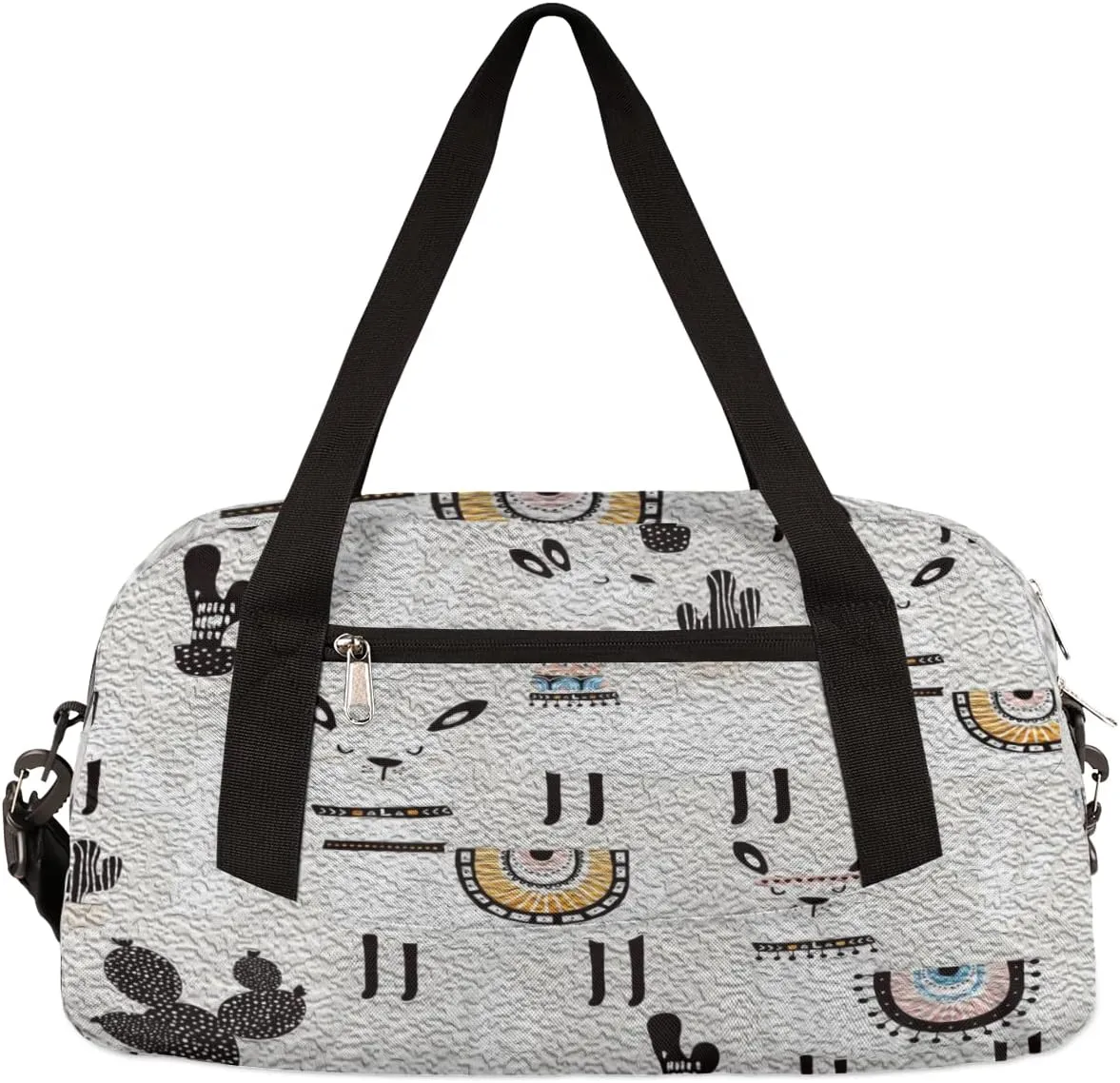 Cute Camel Llama Alpaca Cactus Kids Duffel Bag for Girls Boys Teens, Oil Painting Dance Bag Overnight Small Duffel Bag Carry On Weekend Sports Gym Travel Bag for School Practice Gymnastics Ballet