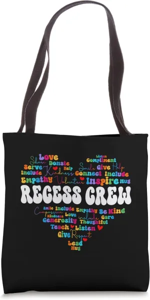 Cute Recess Crew Appreciation Week back to school Teacher Tote Bag