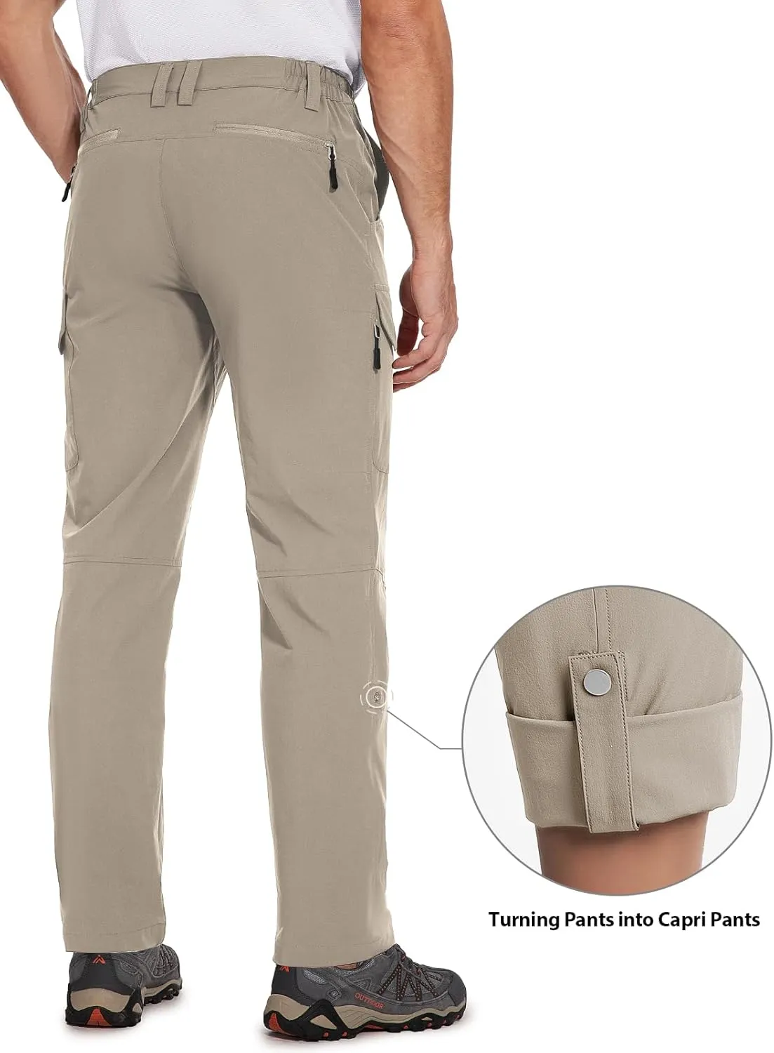 Cycorld Men's-Hiking-Pants-Lightweight-Water-Resistant-Quick-Dry Stretch Cargo Tactical Pants for Work Travel Camping Fishing