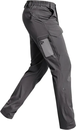 Cycorld Men's-Hiking-Pants-Lightweight-Water-Resistant-Quick-Dry Stretch Cargo Tactical Pants for Work Travel Camping Fishing