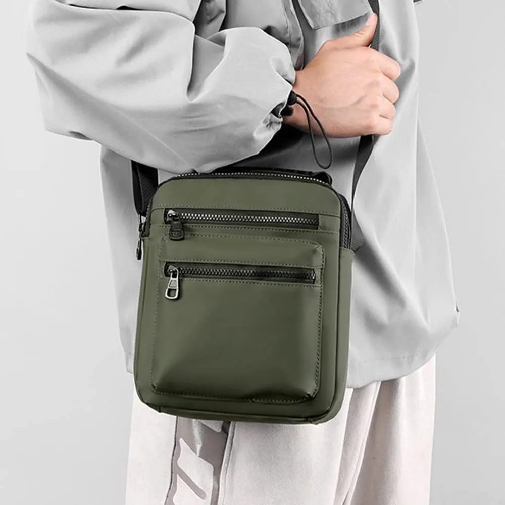 DAZZLESUN Men Waterproof Travel Sling Bag Nylon Crossbody Casual Shoulder Bags Lightweight Backpack Daypack Fishing Hiking