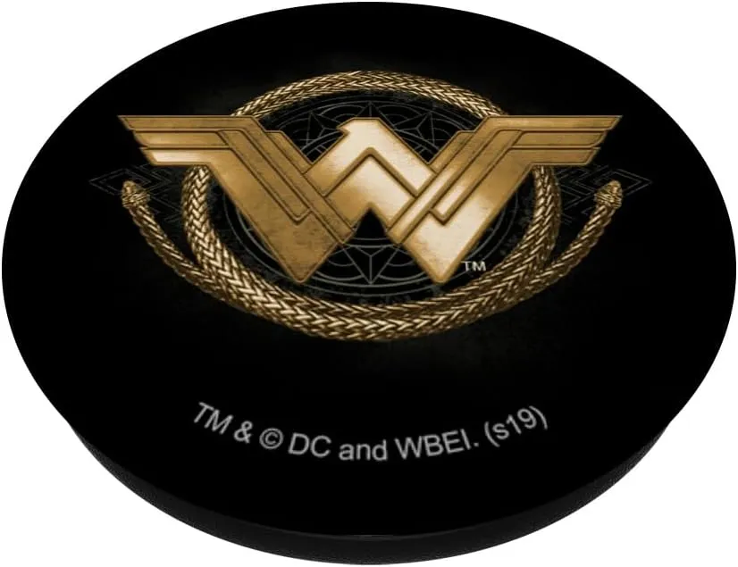 DC Comics Wonder Woman Movie Golden Lasso Logo PopSockets Expandable Phone Grip & Stand - Black