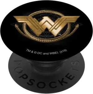 DC Comics Wonder Woman Movie Golden Lasso Logo PopSockets Expandable Phone Grip & Stand - Black