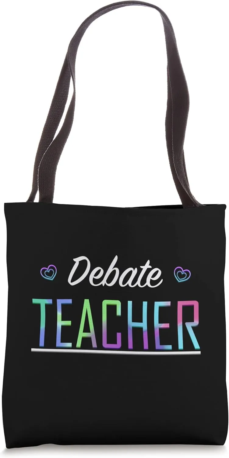 Debate Teacher Hearts & Love Tote Bag