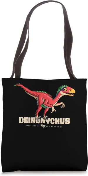 Deinonychus Dinosaur Prehistoric Creatures Lovers Dino Tote Bag