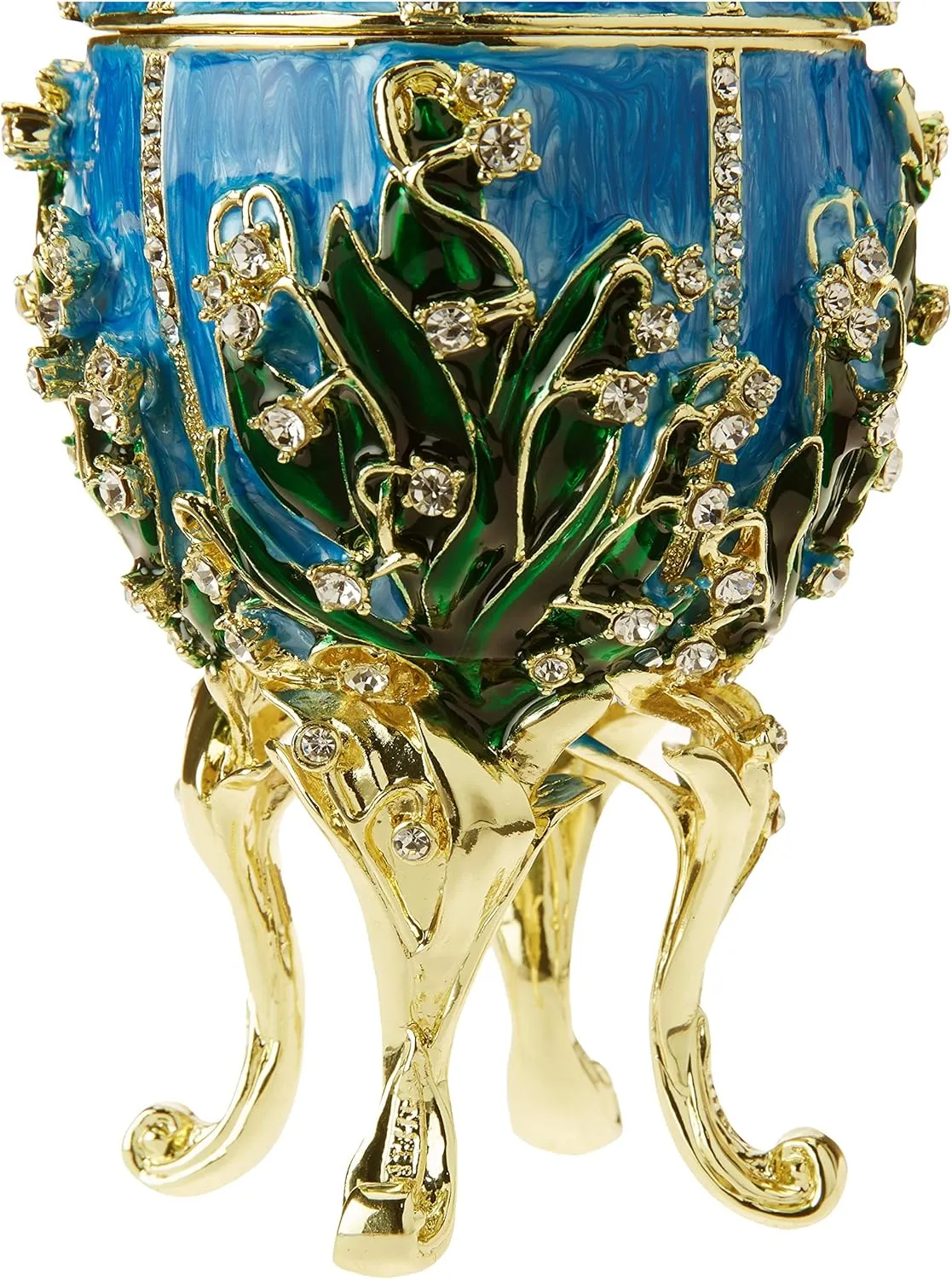 Design Toscano The Empress Romanov Style Collectible Enameled Egg, 6 Inch, Blue
