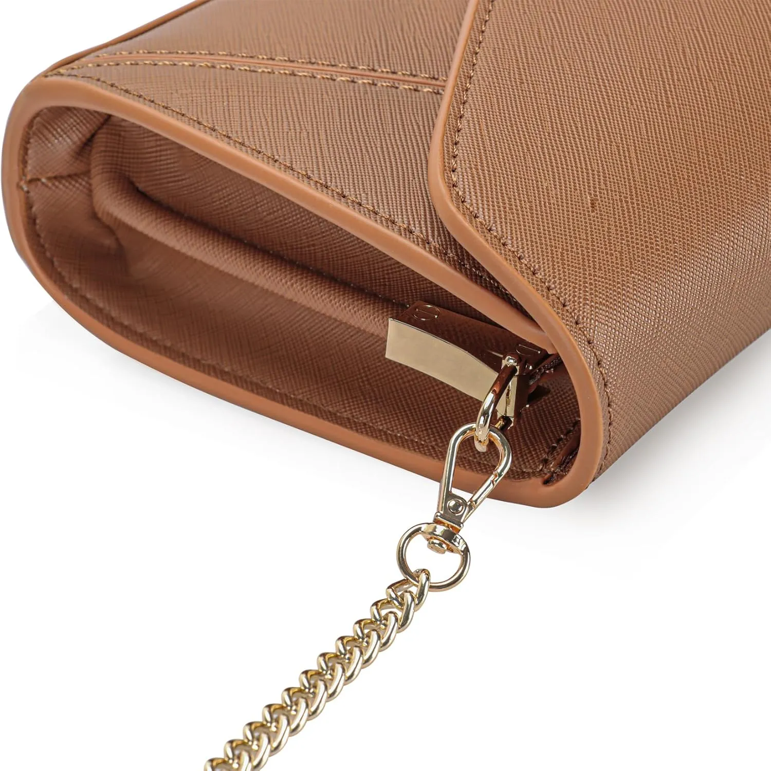DEXMAY Women Envelope Clutch Faux Saffiano Leather Evening Handbag Foldover Clutch Bag Formal Dressy Purse