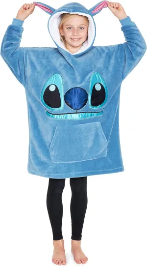 Disney Stitch Blanket Hoodie for Kids Cozy Fleece Wearable Blanket Stitch Gifts