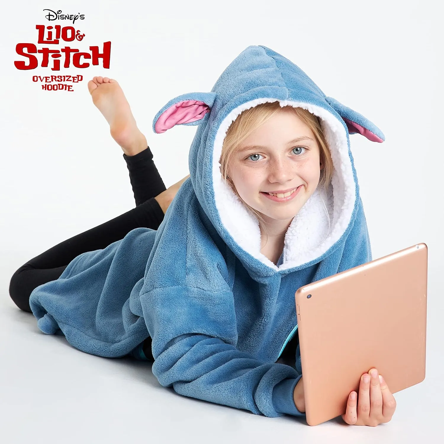 Disney Stitch Blanket Hoodie for Kids Cozy Fleece Wearable Blanket Stitch Gifts