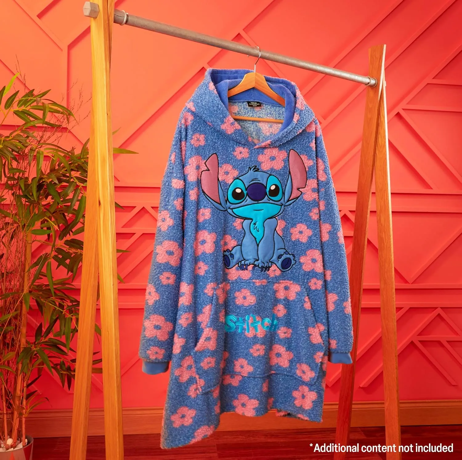 Disney Stitch Womens Fleece Hoodie, Oversized Fleece Poncho - Gifts for Her