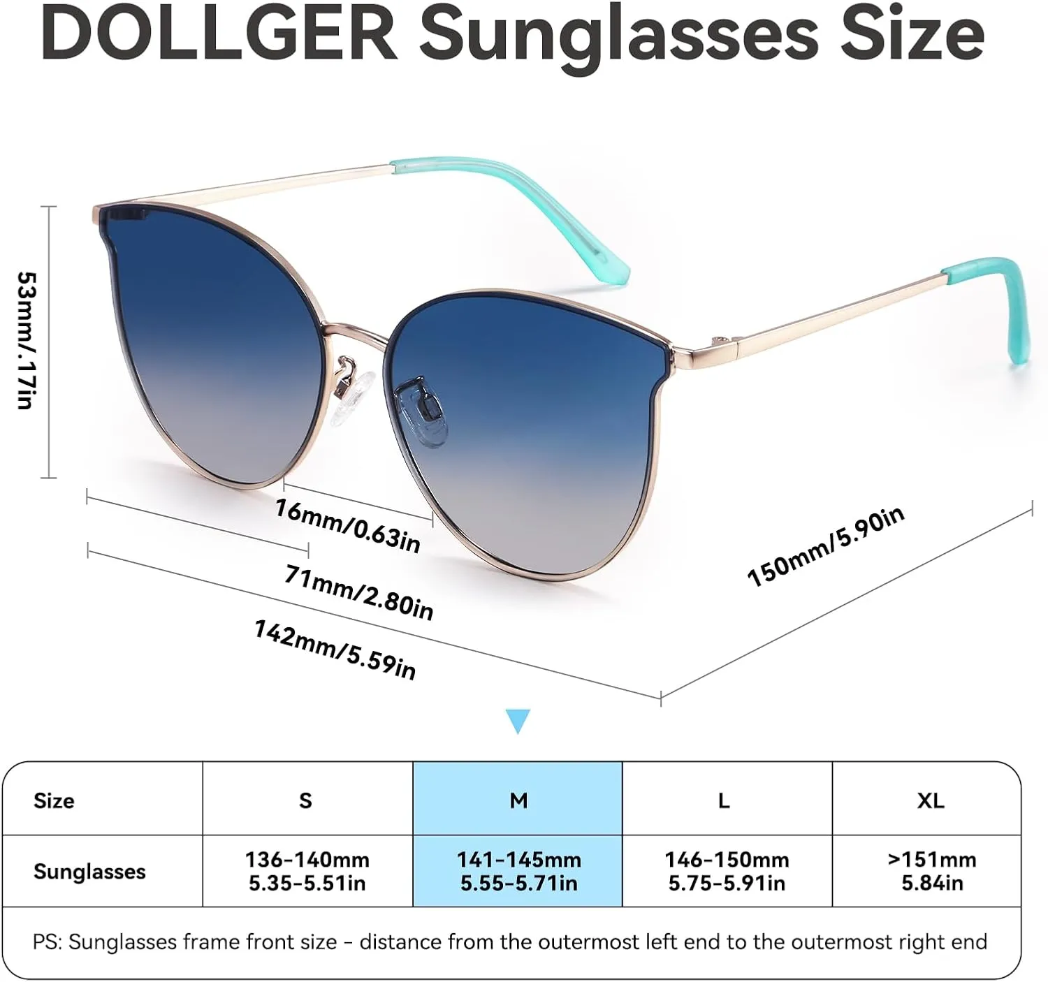 Dollger Cat Eye Sunglasses for Women Men Retro Trendy Cateye Metal Sun Glassses Round Frame UV Protection