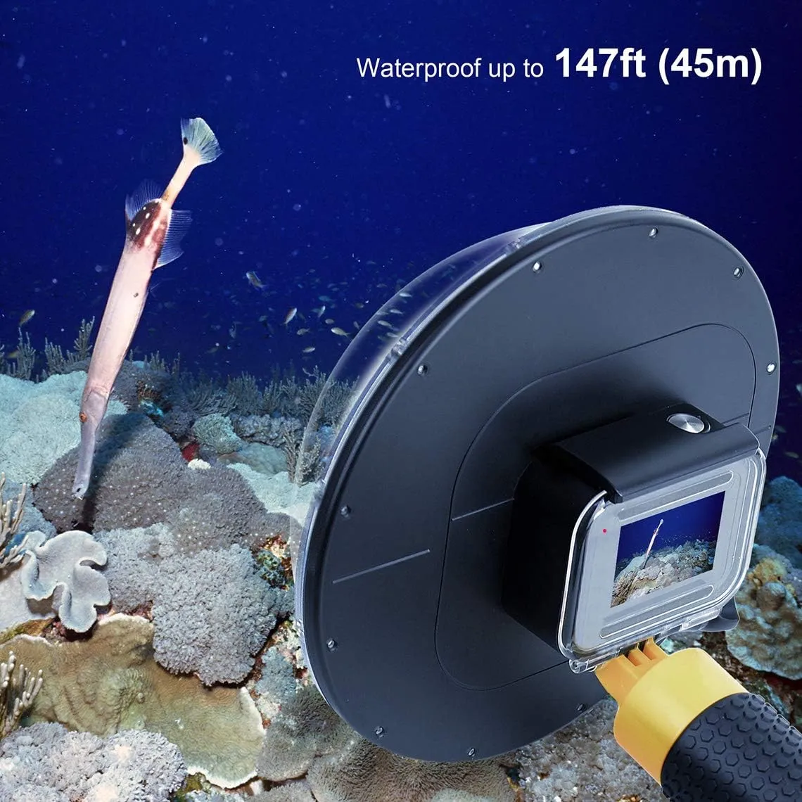 Dome Port for GoPro Hero 7 Black/Silver/White, Hero 6 5 Black, Hero 2018, Dome Port Lens with Waterproof Housing Case Trigger Floating Hand Grip for Underwater Photography