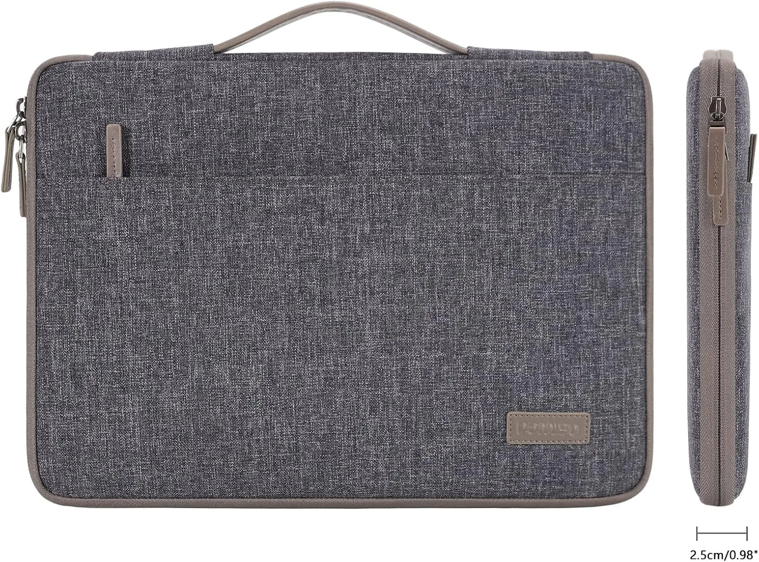 DOMISO 13.3 inch Laptop Sleeve Case Waterproof Carrying Bag for 13.3" Notebook/13 MacBook Air/Surface Book/ThinkPad L390 Yoga X380 Yoga/13.9" Yoga C930 Glass/HP EliteBook 830 840 G5,Dark Grey