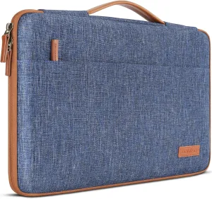 DOMISO 15.6 inch Laptop Sleeve Case Waterproof Carrying Bag for 15.6" Notebook/Yoga 730 IdeaPad 530S ThinkPad L580/Flex 4 5/ASUS ROG Zephyrus GX501/Dell New Latitude 3590/HP EliteBook,Blue