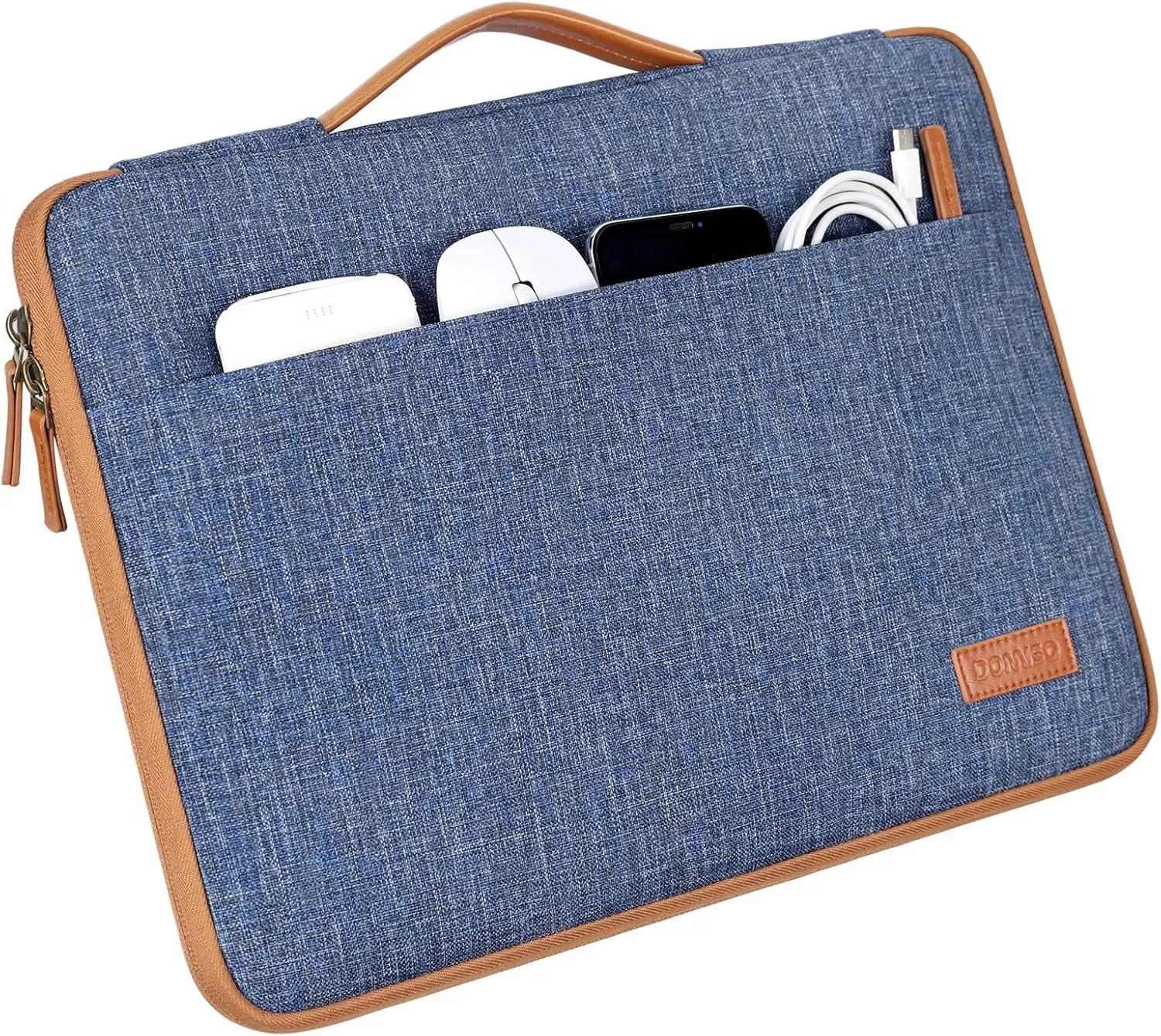 DOMISO 15.6 inch Laptop Sleeve Case Waterproof Carrying Bag for 15.6" Notebook/Yoga 730 IdeaPad 530S ThinkPad L580/Flex 4 5/ASUS ROG Zephyrus GX501/Dell New Latitude 3590/HP EliteBook,Blue