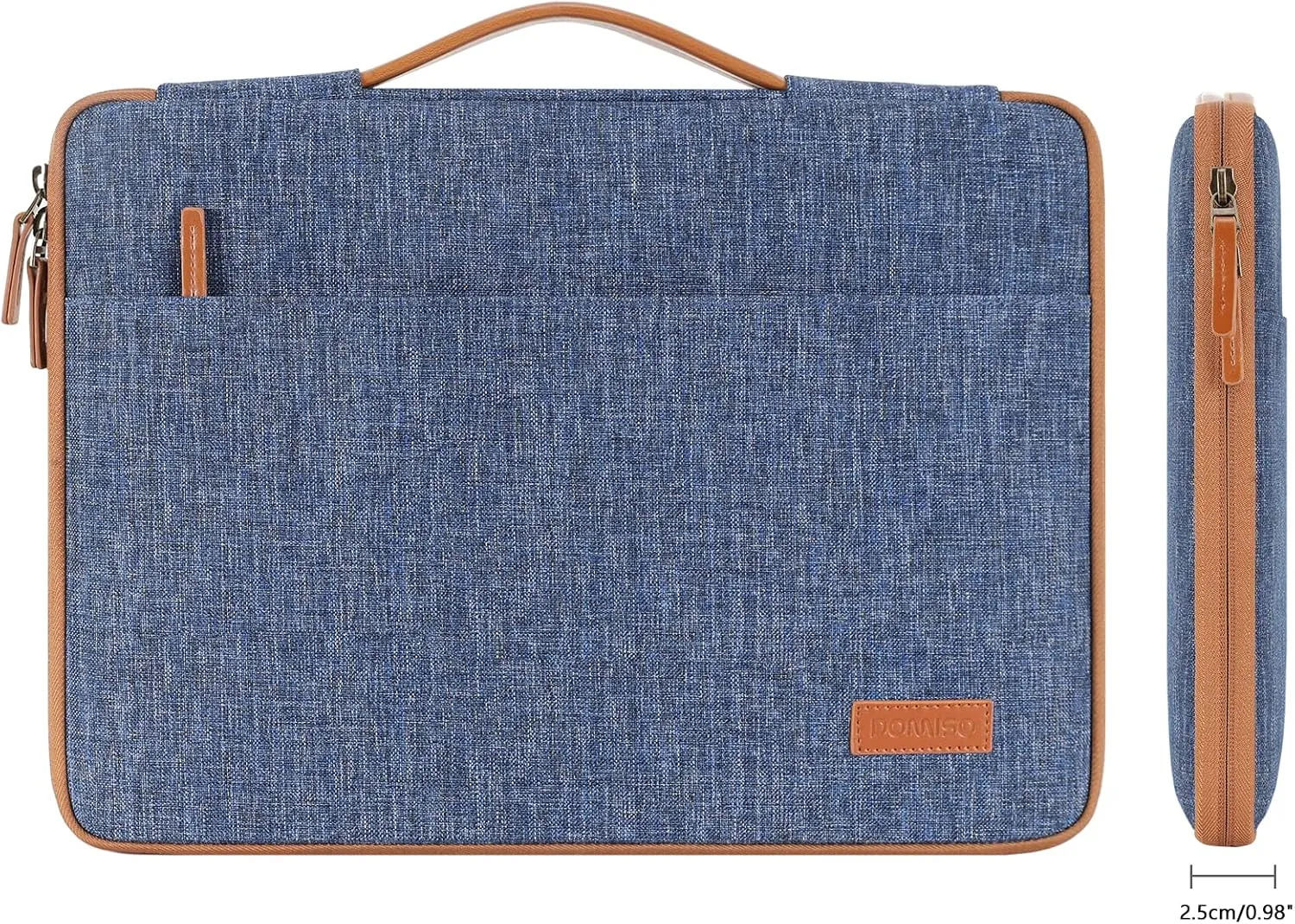 DOMISO 15.6 inch Laptop Sleeve Case Waterproof Carrying Bag for 15.6" Notebook/Yoga 730 IdeaPad 530S ThinkPad L580/Flex 4 5/ASUS ROG Zephyrus GX501/Dell New Latitude 3590/HP EliteBook,Blue