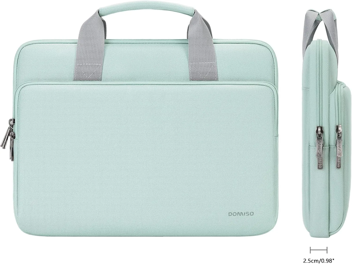 DOMISO 17.3 inch Laptop Sleeve Bag Water-Resistant Carrying Case with Handle for Dell/MSI GS73VR Stealth Pro/ROG Strix GL702VS/HP Envy Pavilion 17/LG/17.3" Notebooks,Mint Green