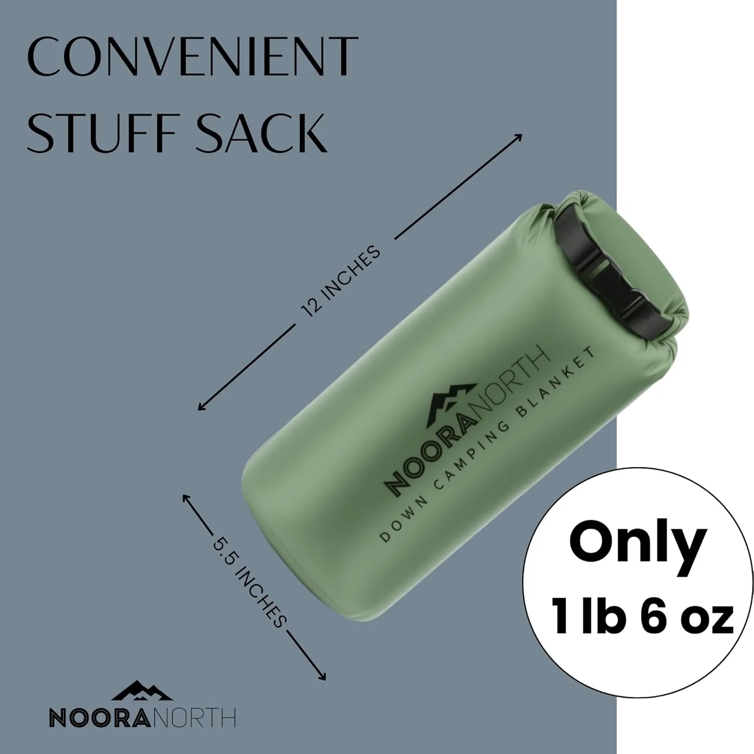 Down Camping Blanket with Footbox - Packable Warm Puffy Lightweight Camp Quilt - Water Resistant for Backpacking Hiking Travel – Compact Outdoor Throw Sleeping Blanket with Bag - 52x77