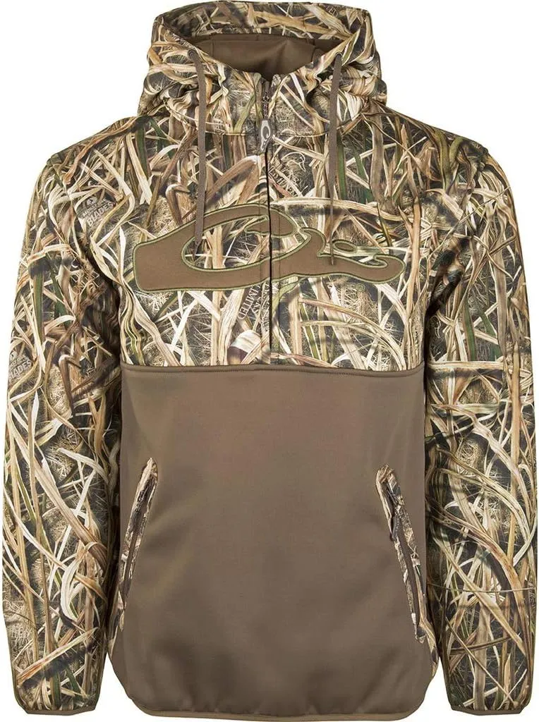 Drake MST Endurance 1/4 Zip Hoodie, Blades, XXX-Large