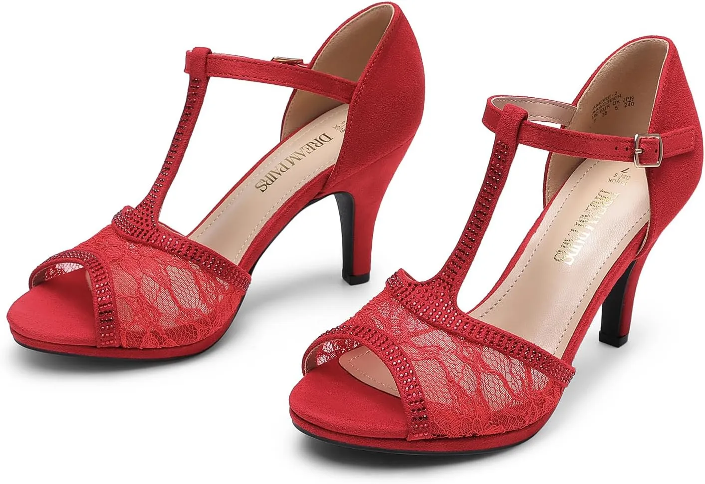 DREAM PAIRS Women's Fashion Stilettos Open Toe Pump Heel Sandals