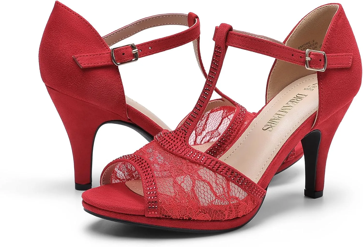 DREAM PAIRS Women's Fashion Stilettos Open Toe Pump Heel Sandals