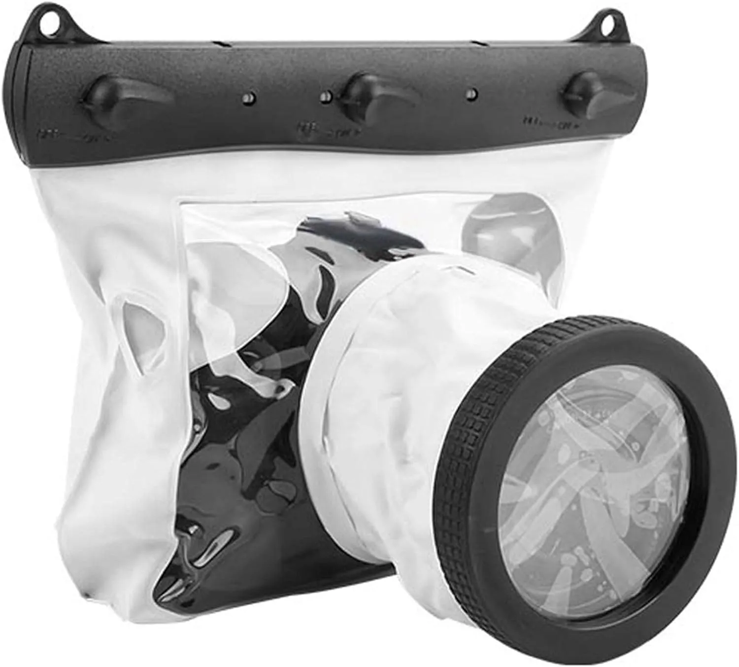 DSLR Cameras Waterproof Housing Bag Underwater Case, Full Sealed Waterproof Diving Case Bag 20M Anti Shock Bag for Nikon DSLR Cameras, Camera Case Dry Bag Pouch for Diving (White)