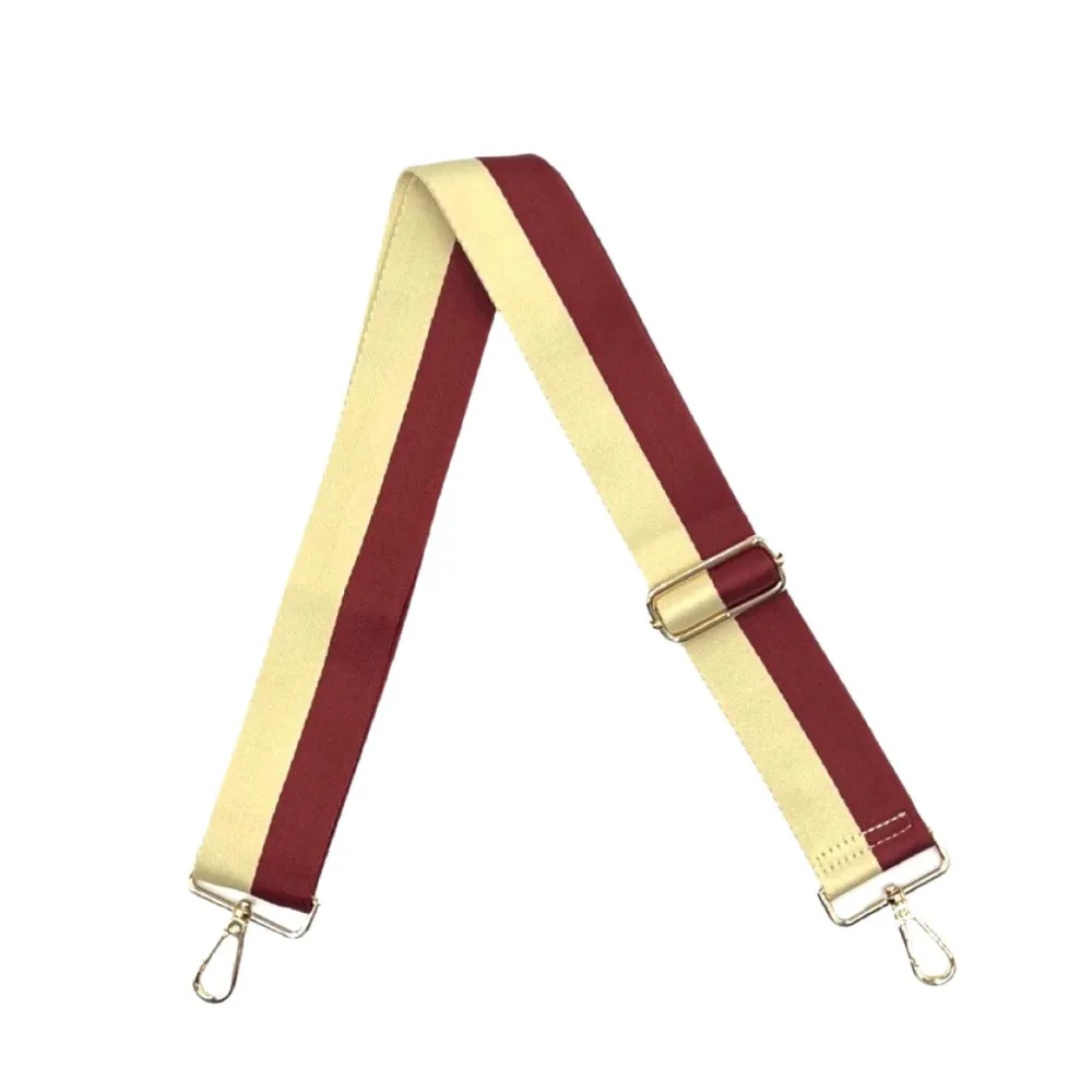 DUAL STRIPED GAMEDAY CANVAS ADJUSTABLE BAG STRAPS -22 COLORS