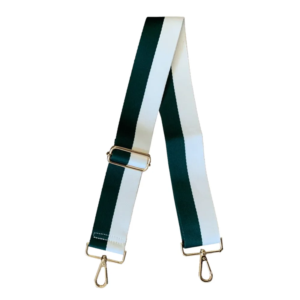DUAL STRIPED GAMEDAY CANVAS ADJUSTABLE BAG STRAPS -22 COLORS