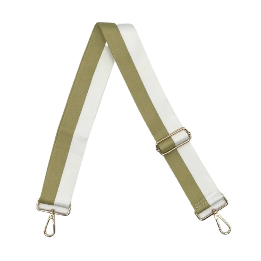 DUAL STRIPED GAMEDAY CANVAS ADJUSTABLE BAG STRAPS -22 COLORS